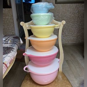 TUPPERWARE 6 piece Thatsa Pastel Set